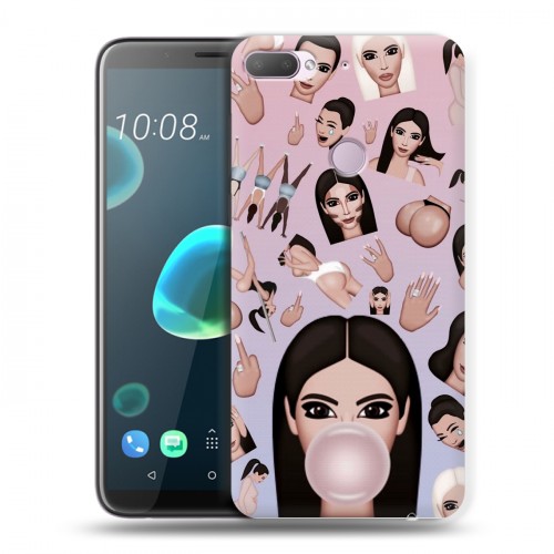 Дизайнерский пластиковый чехол для HTC Desire 12 Plus Ким Кардашьян