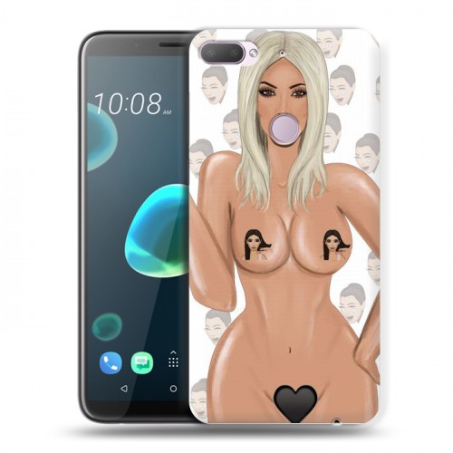 Дизайнерский пластиковый чехол для HTC Desire 12 Plus Ким Кардашьян