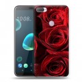 Дизайнерский пластиковый чехол для HTC Desire 12 Plus Розы