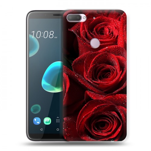 Дизайнерский пластиковый чехол для HTC Desire 12 Plus Розы