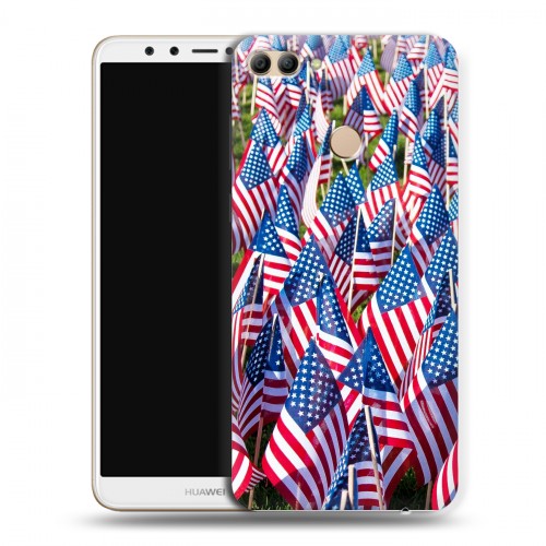 Дизайнерский пластиковый чехол для Huawei Y9 (2018) Флаг США