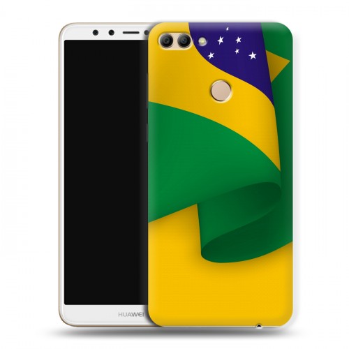 Дизайнерский пластиковый чехол для Huawei Y9 (2018) Флаг Бразилии
