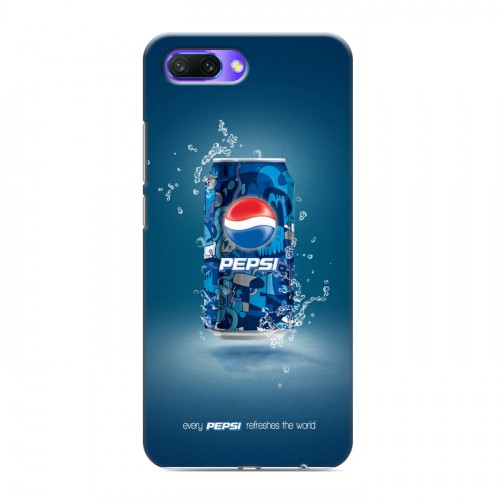 Дизайнерский силиконовый с усиленными углами чехол для Huawei Honor 10 Pepsi