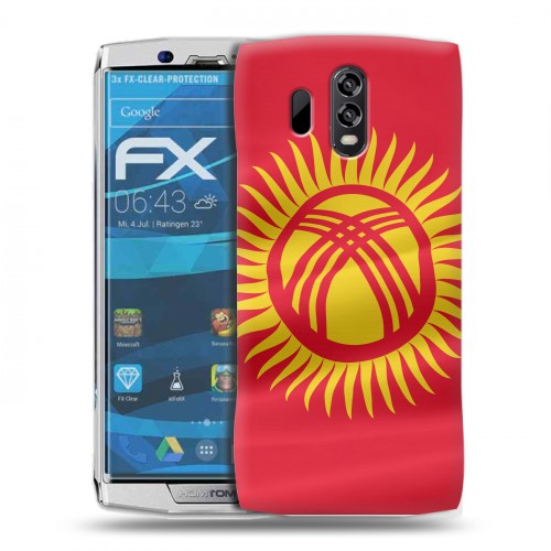 Дизайнерский силиконовый чехол для Homtom HT70 флаг Киргизии