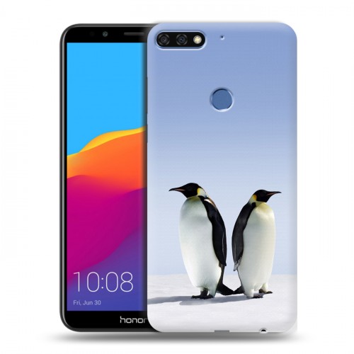 Дизайнерский пластиковый чехол для Huawei Honor 7C Pro Пингвины