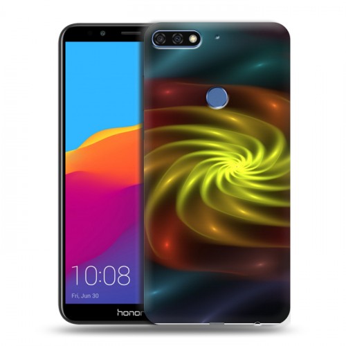 Дизайнерский пластиковый чехол для Huawei Honor 7C Pro Абстракции Вращение