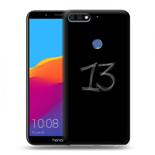 Дизайнерский пластиковый чехол для Huawei Honor 7C Pro Черно и кратко