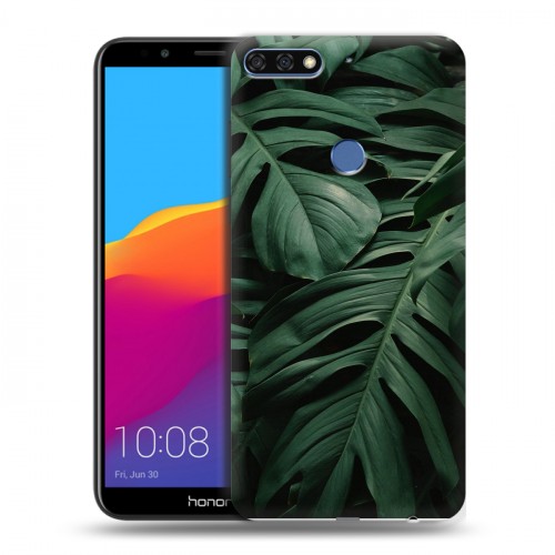 Дизайнерский пластиковый чехол для Huawei Honor 7C Pro Нуарные листья