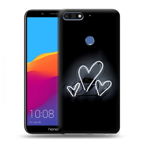 Дизайнерский пластиковый чехол для Huawei Honor 7C Pro Неоновые образы