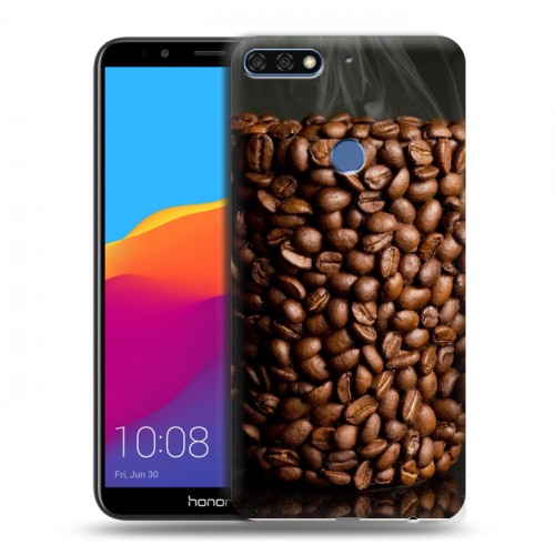 Дизайнерский пластиковый чехол для Huawei Honor 7C Pro кофе текстуры
