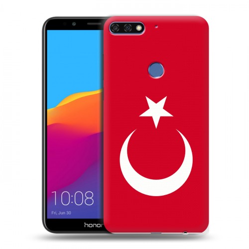 Дизайнерский пластиковый чехол для Huawei Honor 7C Pro Флаг Турции