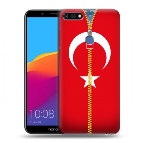 Дизайнерский пластиковый чехол для Huawei Honor 7C Pro Флаг Турции