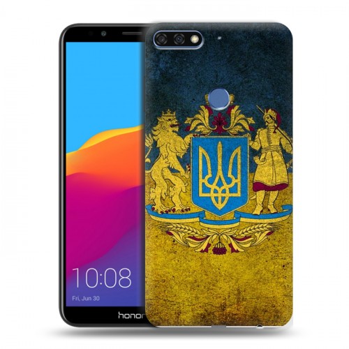 Дизайнерский пластиковый чехол для Huawei Honor 7C Pro Флаг Украины