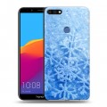 Дизайнерский пластиковый чехол для Huawei Honor 7C Pro Снежинки