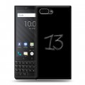 Дизайнерский пластиковый чехол для BlackBerry KEY2 Черно и кратко
