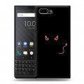 Дизайнерский пластиковый чехол для BlackBerry KEY2 Минимализм на черном
