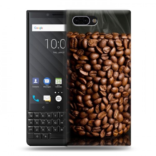 Дизайнерский пластиковый чехол для BlackBerry KEY2 кофе текстуры