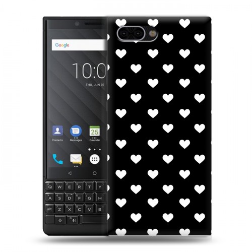 Дизайнерский пластиковый чехол для BlackBerry KEY2 Черно-белые фантазии