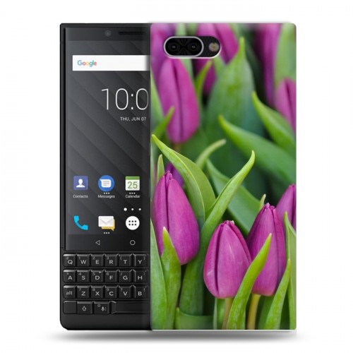 Дизайнерский пластиковый чехол для BlackBerry KEY2 Тюльпаны