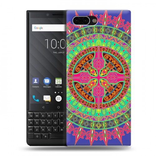 Дизайнерский пластиковый чехол для BlackBerry KEY2 Кислотные мандалы