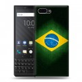 Дизайнерский пластиковый чехол для BlackBerry KEY2 Флаг Бразилии