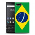 Дизайнерский пластиковый чехол для BlackBerry KEY2 Флаг Бразилии