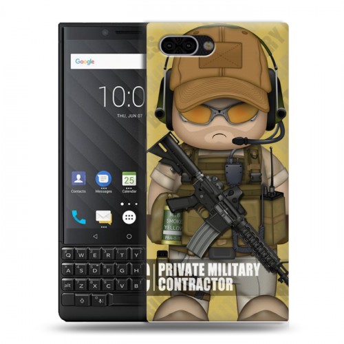 Дизайнерский пластиковый чехол для BlackBerry KEY2 Армейцы мультяшки