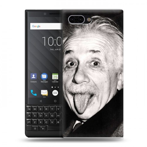Дизайнерский пластиковый чехол для BlackBerry KEY2 Альберт Эйнштейн