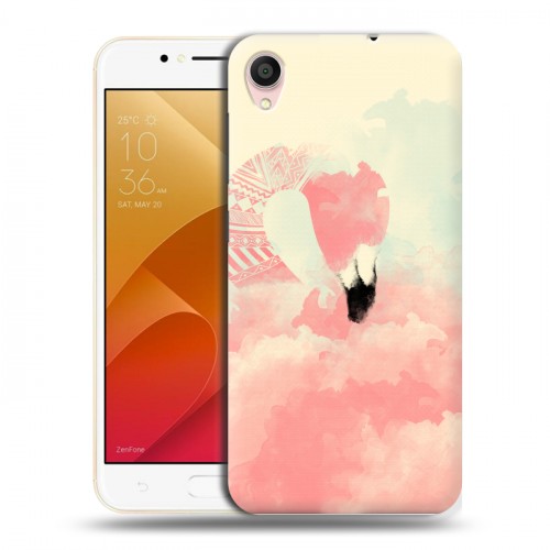 Дизайнерский пластиковый чехол для ASUS ZenFone Live L1 Розовые фламинго