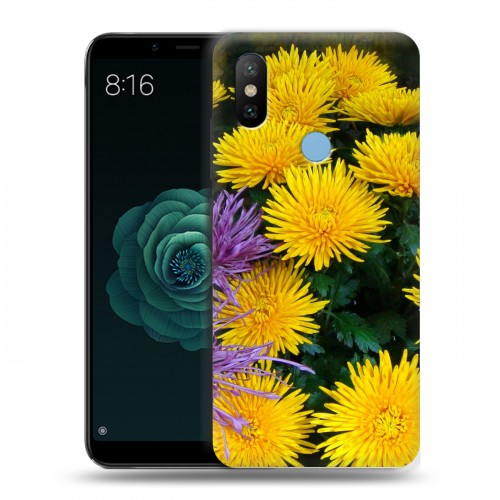 Дизайнерский силиконовый чехол для Xiaomi Mi A2 Хризантемы