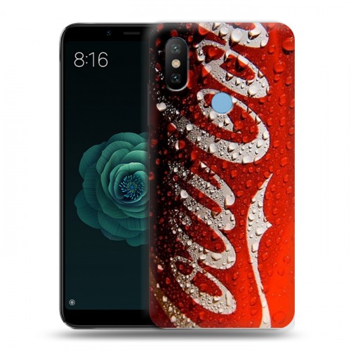 Дизайнерский силиконовый чехол для Xiaomi Mi A2 Coca-cola