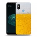 Дизайнерский силиконовый чехол для Xiaomi Mi A2 Пузырьки пива