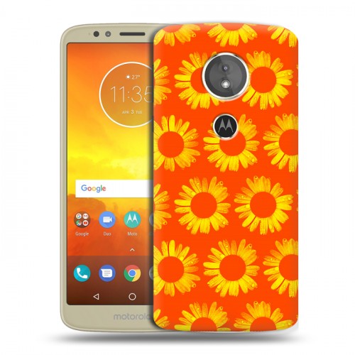 Дизайнерский силиконовый чехол для Motorola Moto E5 Монохромные цветы
