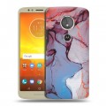 Дизайнерский пластиковый чехол для Motorola Moto E5 Мраморные узоры