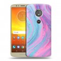 Дизайнерский пластиковый чехол для Motorola Moto E5 Мраморные узоры