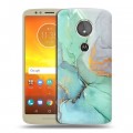 Дизайнерский пластиковый чехол для Motorola Moto E5 Мраморные узоры