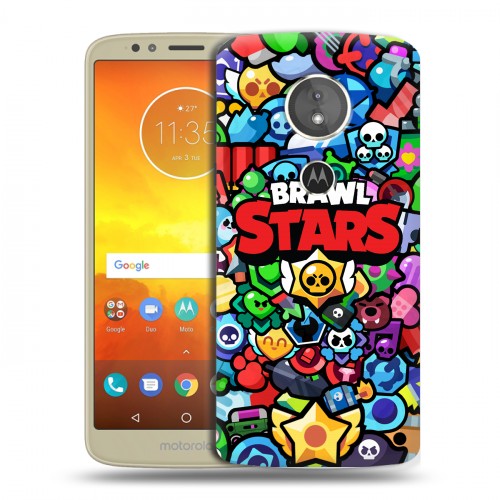 Дизайнерский пластиковый чехол для Motorola Moto E5 Brawl Stars