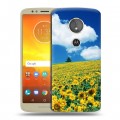 Дизайнерский пластиковый чехол для Motorola Moto E5 Подсолнухи