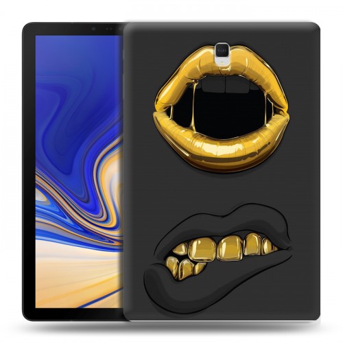 Дизайнерский силиконовый чехол для Samsung Galaxy Tab S4 Черное золото