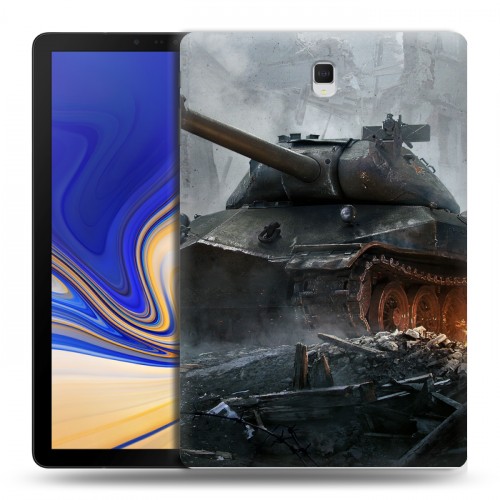 Дизайнерский силиконовый чехол для Samsung Galaxy Tab S4 Танки