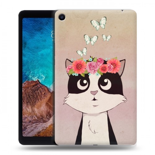 Дизайнерский силиконовый чехол для Xiaomi Mi Pad 4 Plus Животные с цветами