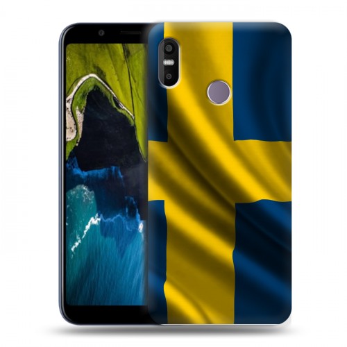 Дизайнерский пластиковый чехол для HTC U12 Life Флаг Швеции