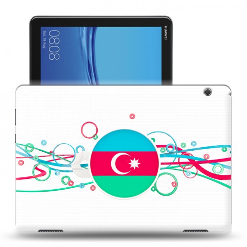 Полупрозрачный дизайнерский пластиковый чехол для Huawei MediaPad T5 Флаг Азербайджана