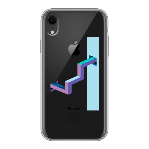 Полупрозрачный дизайнерский силиконовый чехол для Iphone Xr Абстракции 3