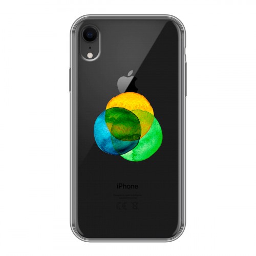 Полупрозрачный дизайнерский силиконовый чехол для Iphone Xr Абстракции 5