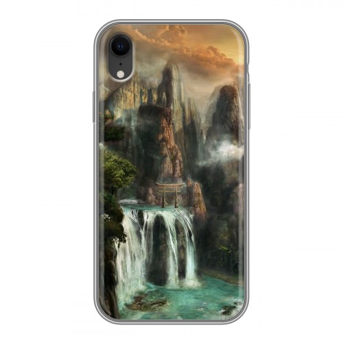 Дизайнерский силиконовый чехол для Iphone Xr водопады