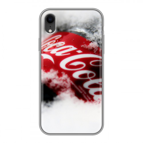 Дизайнерский силиконовый чехол для Iphone Xr Coca-cola