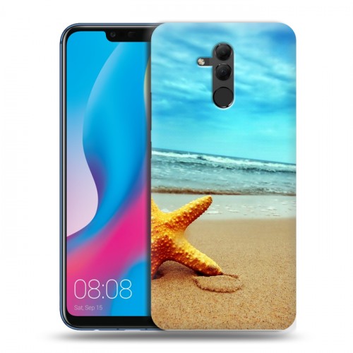 Дизайнерский силиконовый с усиленными углами чехол для Huawei Mate 20 Lite пляж