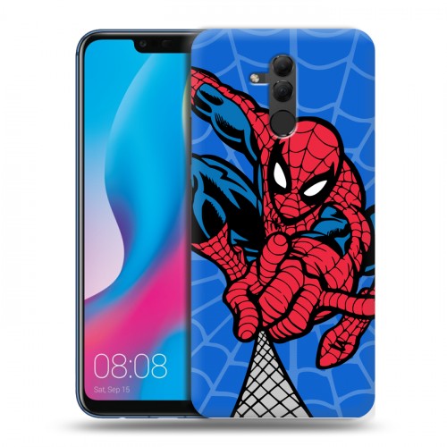 Дизайнерский силиконовый с усиленными углами чехол для Huawei Mate 20 Lite Человек-паук