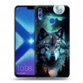 Дизайнерский силиконовый чехол для Huawei Honor 8X Волк и луна